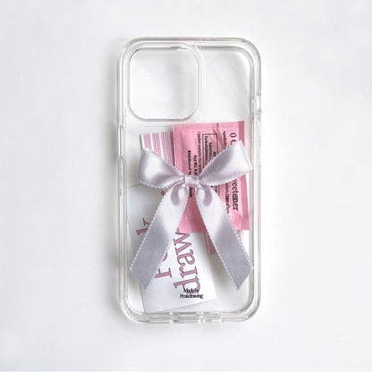 Peakdrawing Classic ribbon bow jelly hard case