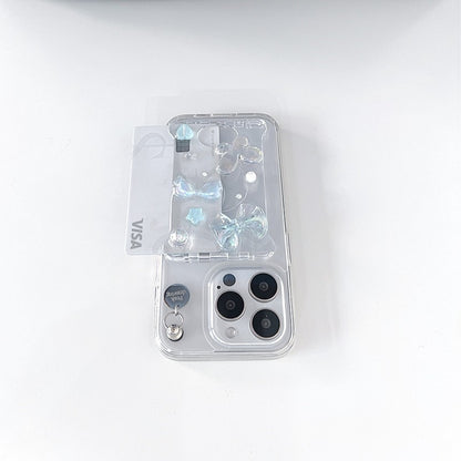 Peakdrawing Clear soda pieces card slot jelly hard case set