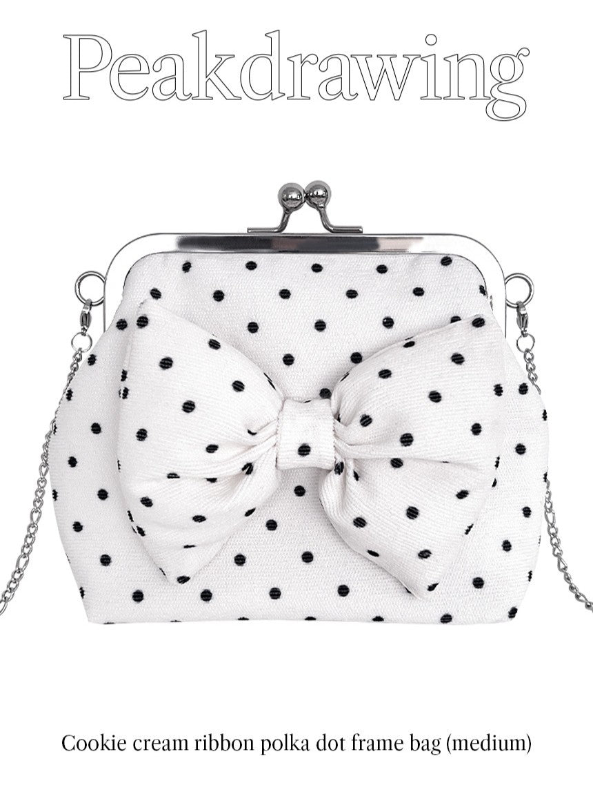 Peakdrawing [M] Cookies ribbon polkadot frame bag (2款)