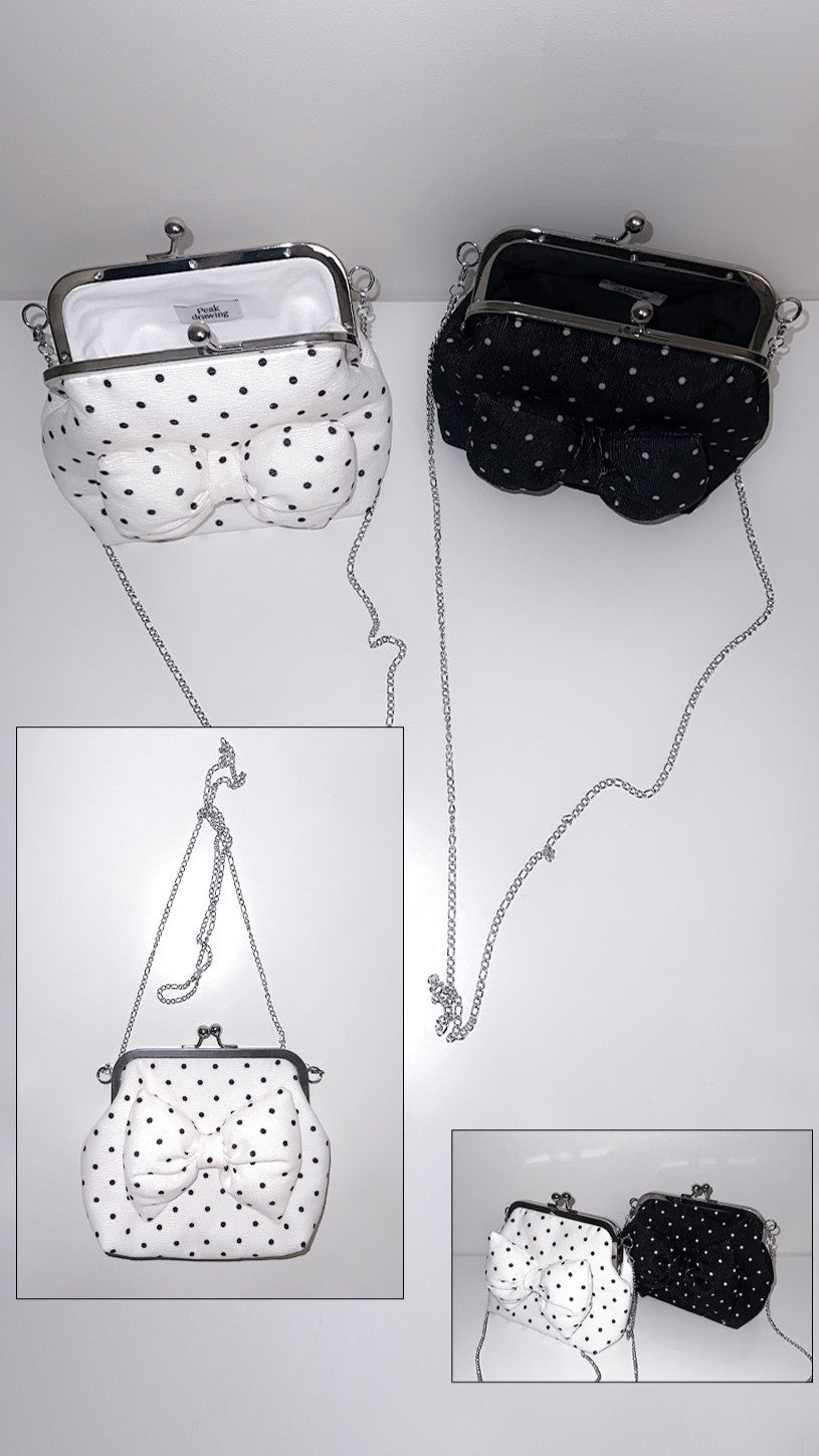 Peakdrawing [M] Cookies ribbon polkadot frame bag (2款)