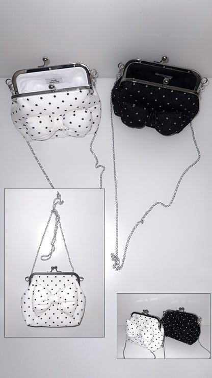 Peakdrawing [M] Cookies ribbon polkadot frame bag (2款)