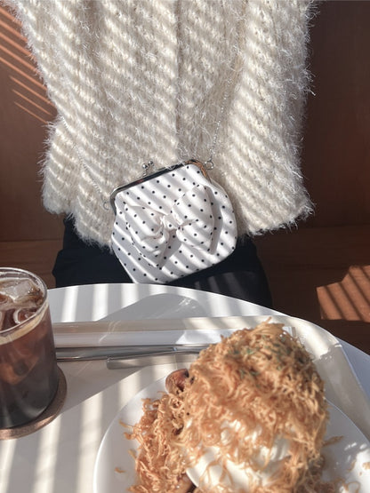 Peakdrawing [M] Cookies ribbon polkadot frame bag (2款)