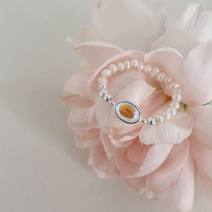 [MADE/Silver925] Water Opal Freshwater Pearl Ring (3款)