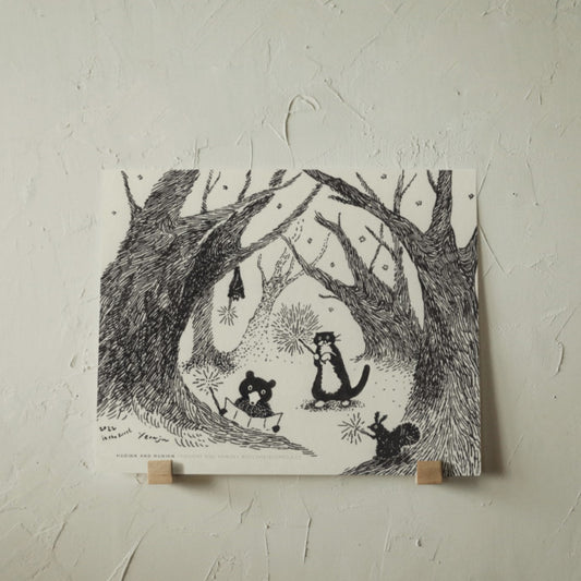 Huginn and Muninn Mini poster_magical forest