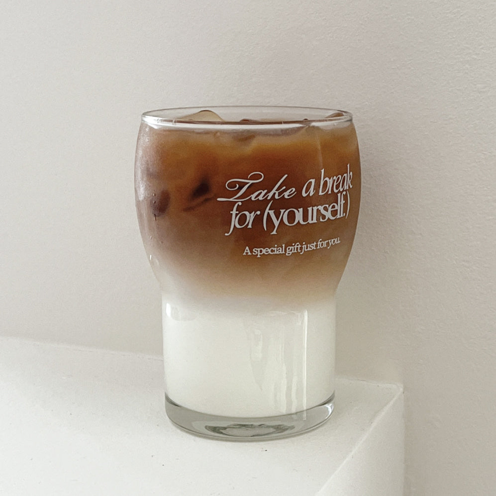 Mademoment take a break glass cup