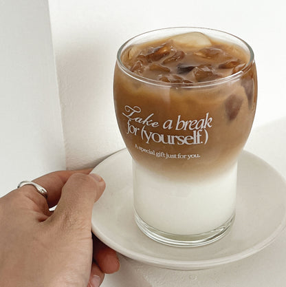 Mademoment take a break glass cup