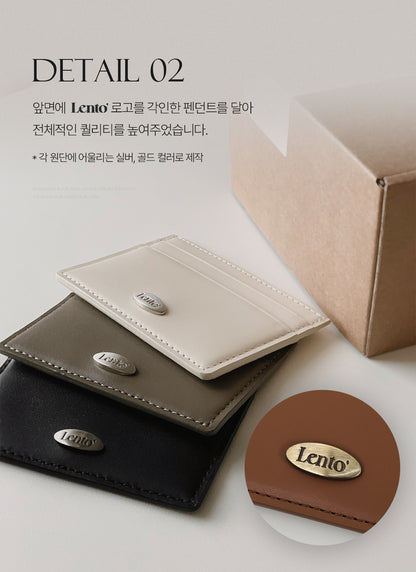 Slowand #LENTO. minimal card wallet (牛皮) - 5 color