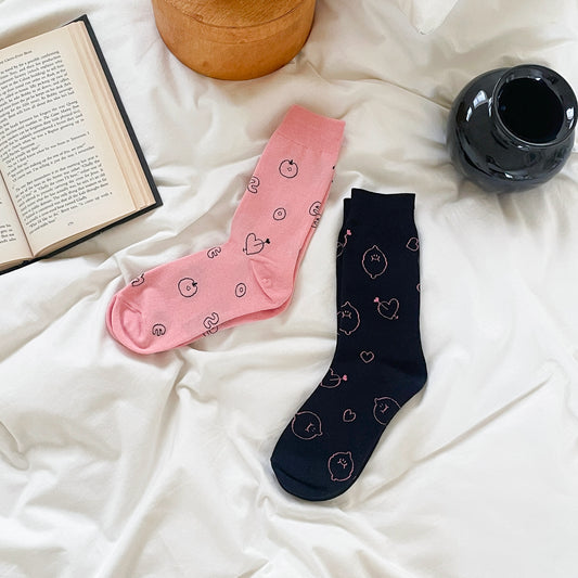 【買2對減$10✨】Second Morning X Bonjour March Heart Socks (2款/Set)