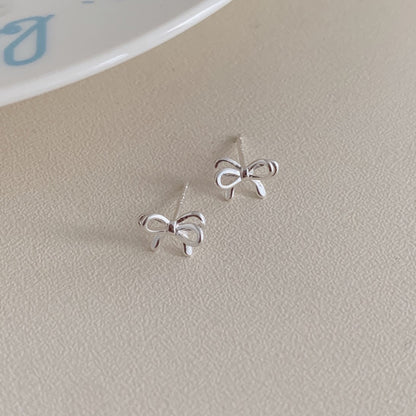 [Silver925] Pony Ribbon Silver Earrings