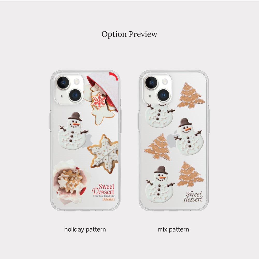 Holiday Dessert Pattern Phone Case (Clear/Tank Clear/Clear card storage)