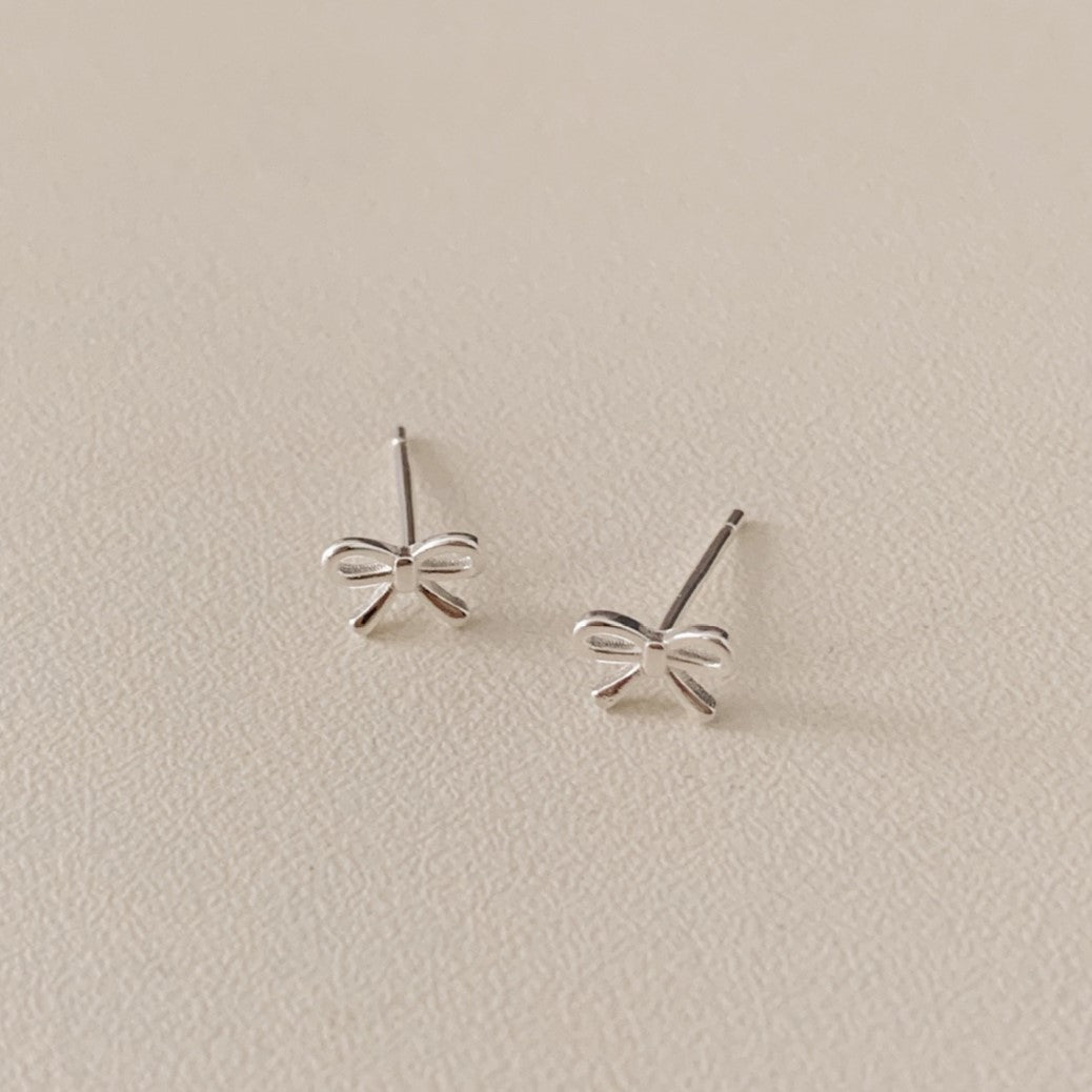 [Silver925] Glass Ribbon Silver Earrings