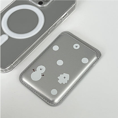 【85折加購✨】Cuter Snow Silver Magsafe Card Wallet