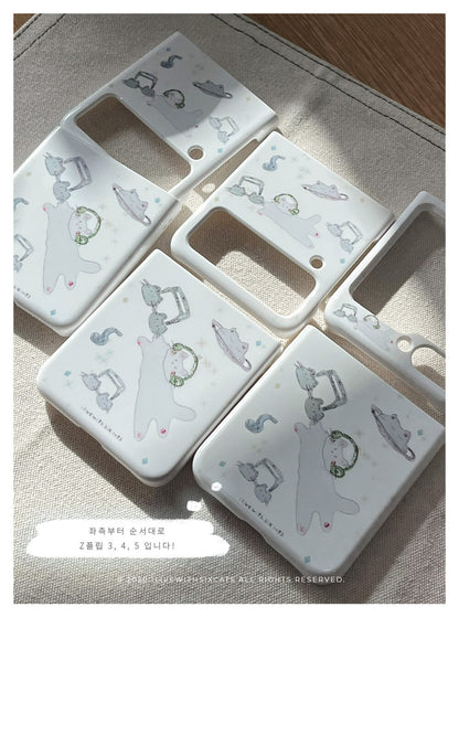 I live with six cats cat's country phone case (Card storage 插卡款)