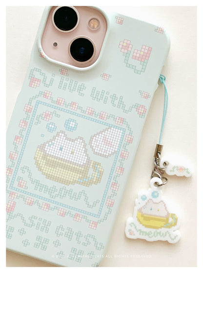 I live with six cats meow teahouse phone case (Hard 硬殼)