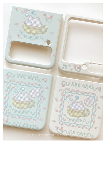 I live with six cats meow teahouse phone case (Hard 硬殼)