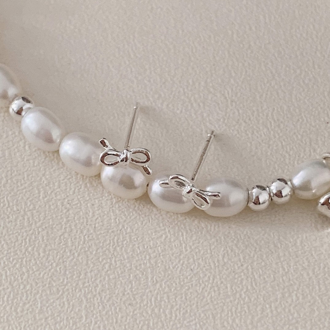[Silver925] Harmony Ribbon Mini Earrings 蝴蝶結耳環 (4款)