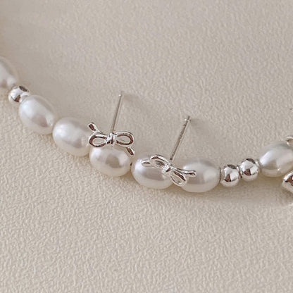 [Silver925] Harmony Ribbon Mini Earrings 蝴蝶結耳環 (4款)