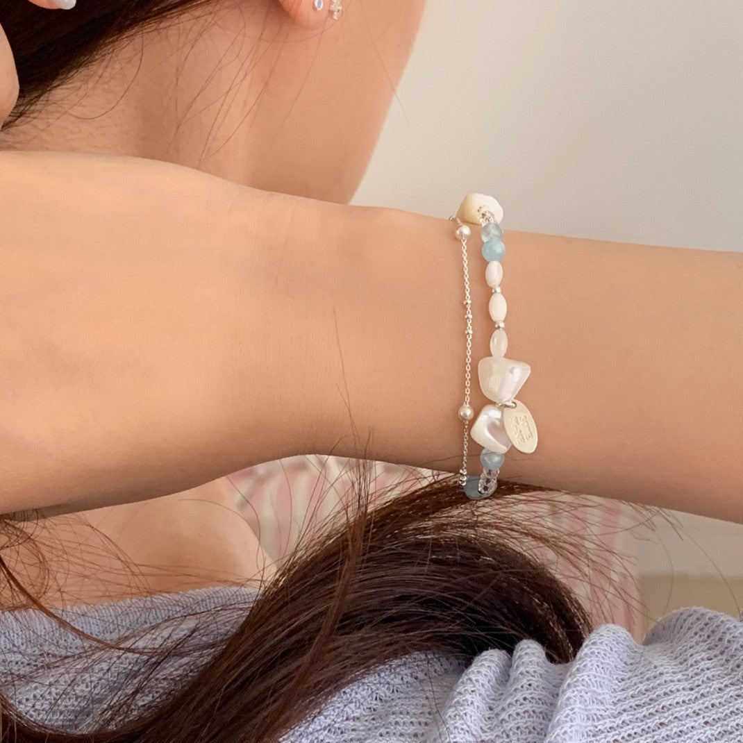 [SOMBI/Silver925] Eternal Wave Sea Bracelet
