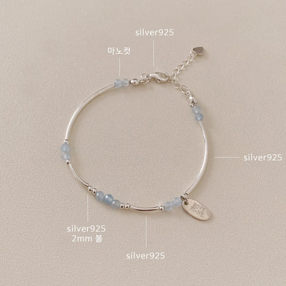 [SOMBI/Silver925] Mano Silver Pipe Bracelet (2色)