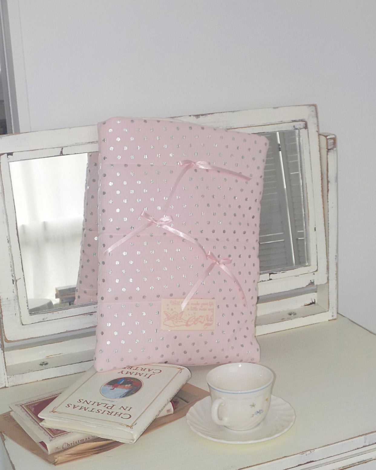 Cozing Pillow Notebook Pouch_dot pink (11/13/15 inch)