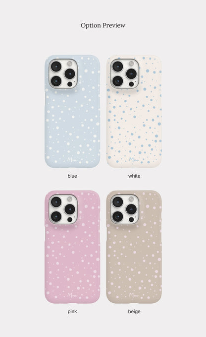 [mm] Snow Pattern Phone Case (Hard/Card Storage) (4色)