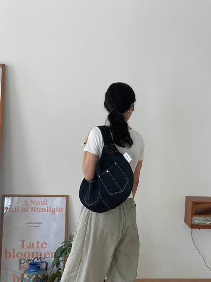 OYO Denim bold strap bag (2色)