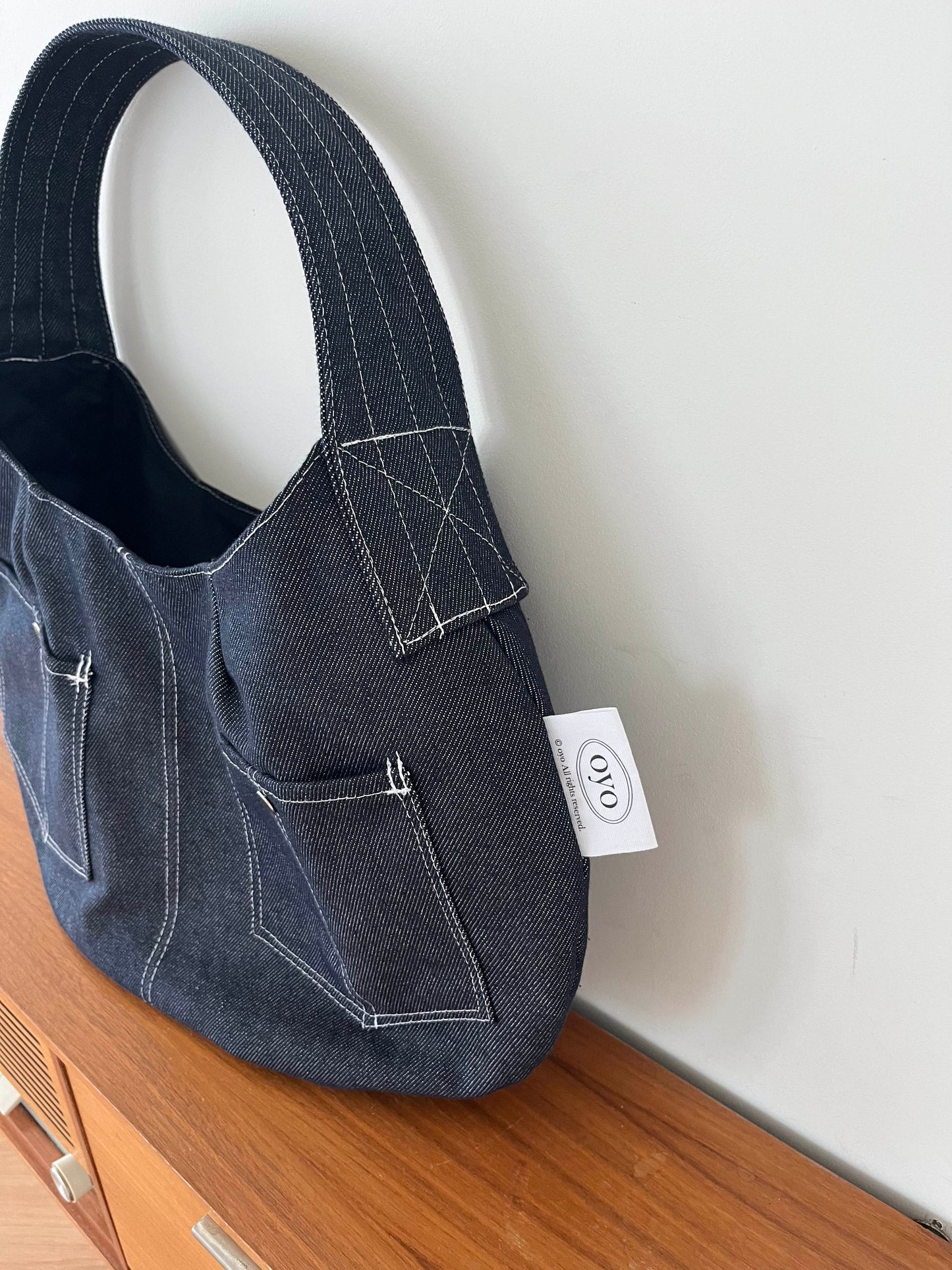 OYO Denim bold strap bag (2色)