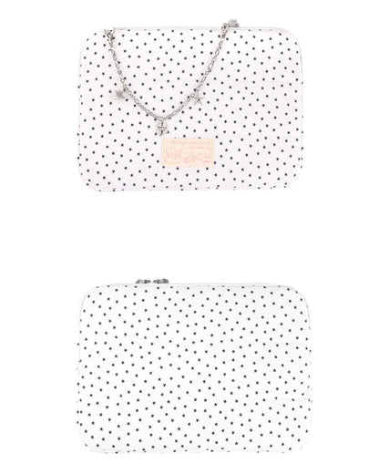 Cozing Star Chain Notebook pouch_cotton white (13/15 inch)