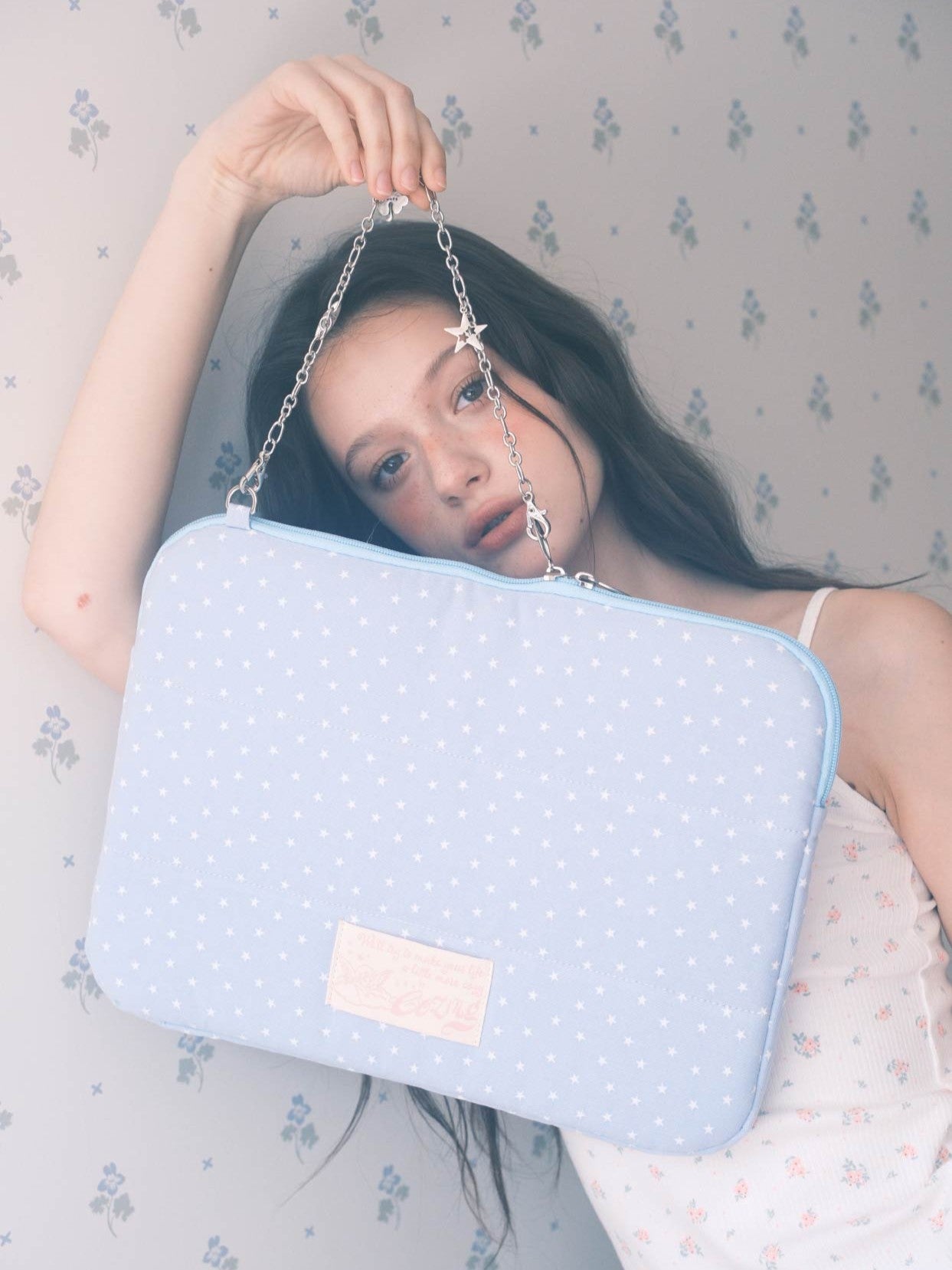 Cozing Star Chain Notebook pouch_cotton sky