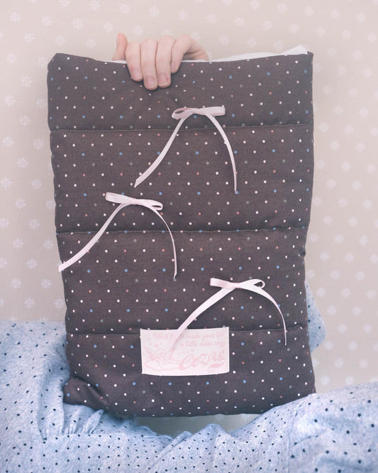 Cozing Pillow Notebook Pouch_dot brown (11/13/15 inch)