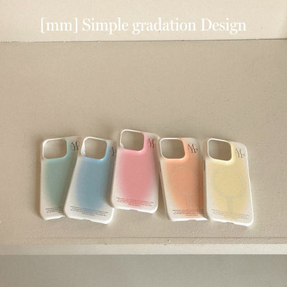 [mm] Simple Gradation Phone Case (Hard/Card Storage/Magsafe) (5色)