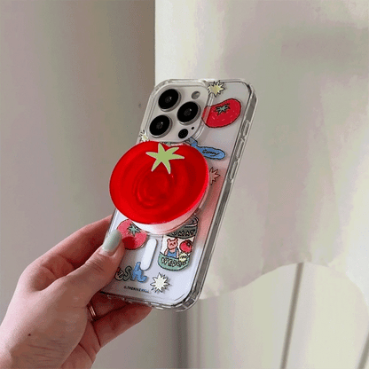 【Set】Tomato Drawing Pattern (Magsafe Jelly Hard) + Magsafe Tok