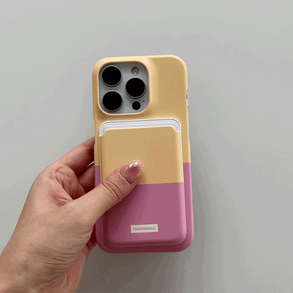 【Set】Half Coloring (Magsafe Hard) + Card Slot
