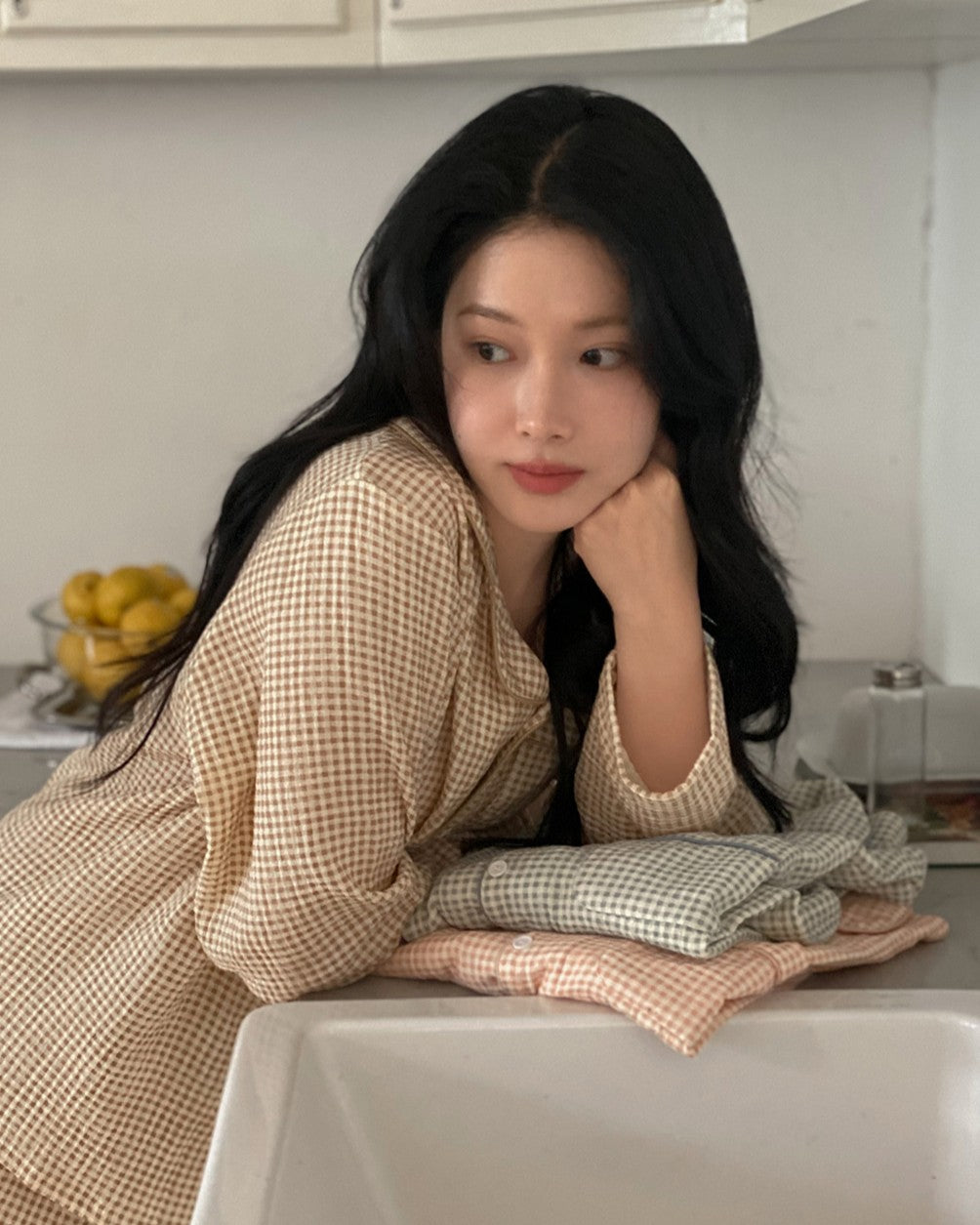 Juuneedu J'eu Daisy Checked Long Sleeves Pajamas Set (3色) 長袖睡衣套裝