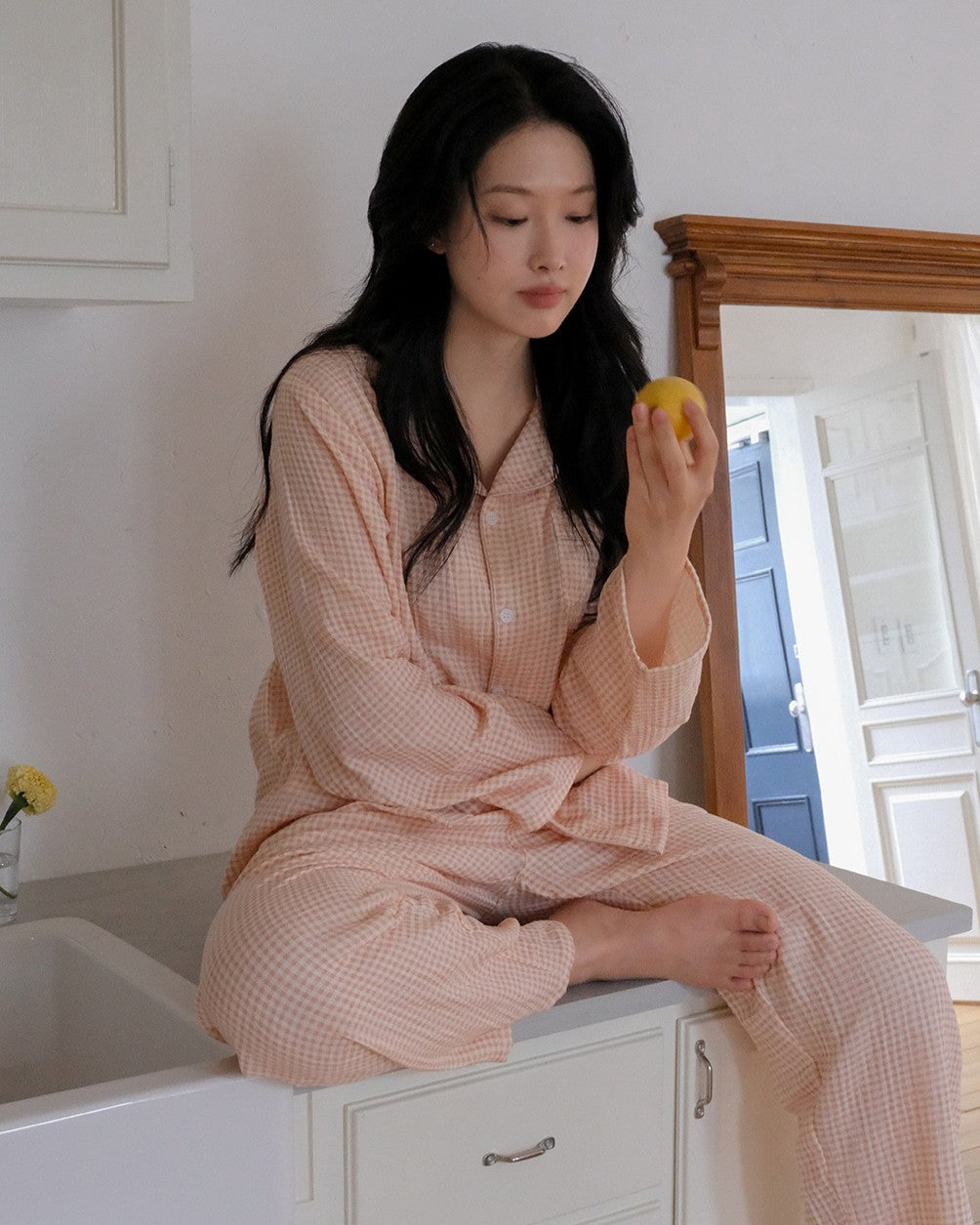 Juuneedu J'eu Daisy Checked Long Sleeves Pajamas Set (3色) 長袖睡衣套裝