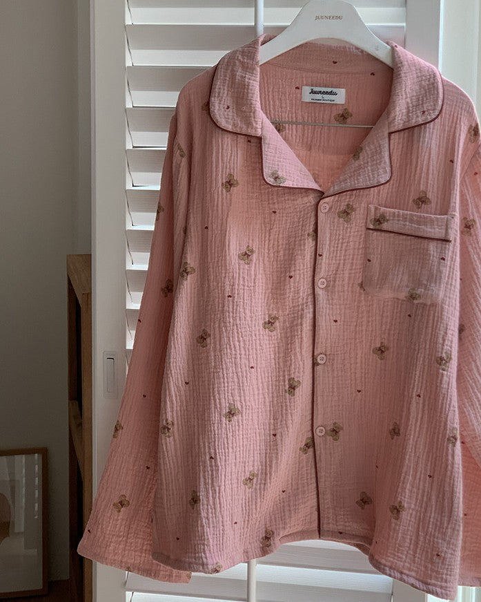 Juuneedu Mandy Bear Long Sleeves Pajamas (3色) 長袖睡衣
