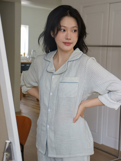 Juuneedu J'eu Daisy Checked Long Sleeves Pajamas Set (3色) 長袖睡衣套裝