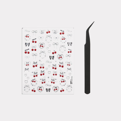 【加購享優惠】Mademoment Silver Cherry Glow (Camera deco sticker) 附送貼紙鉗✨