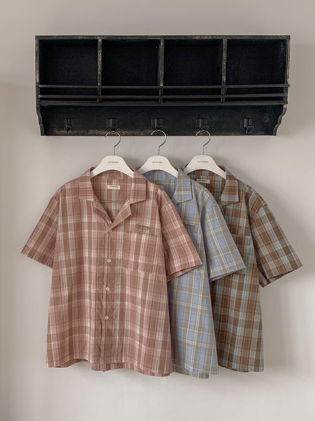 Juuneedu Harmony Tartan Check Short Sleeves Pajamas Set (3色) 短袖睡衣套裝