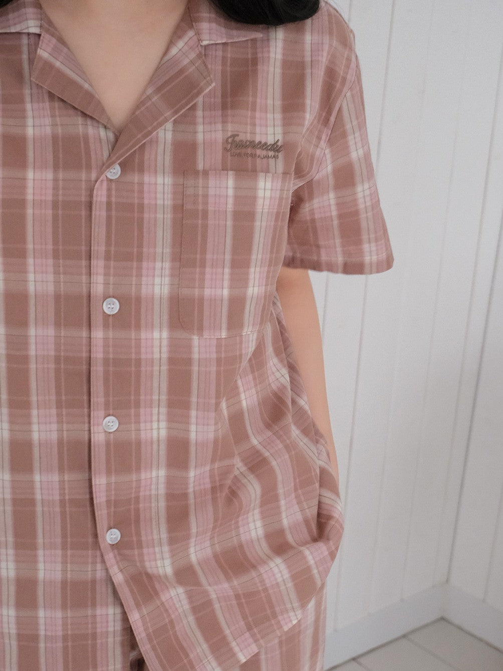 Juuneedu Harmony Tartan Check Short Sleeves Pajamas Set (3色) 短袖睡衣套裝
