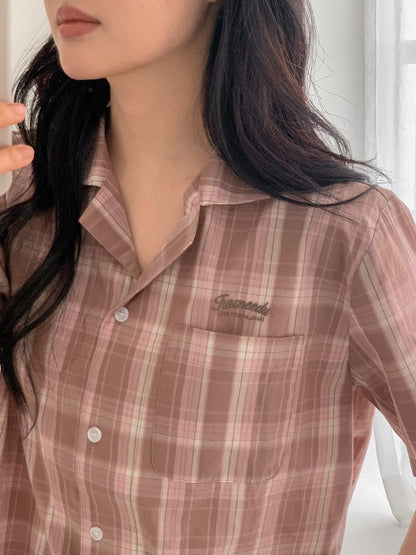 Juuneedu Harmony Tartan Check Short Sleeves Pajamas Set (3色) 短袖睡衣套裝