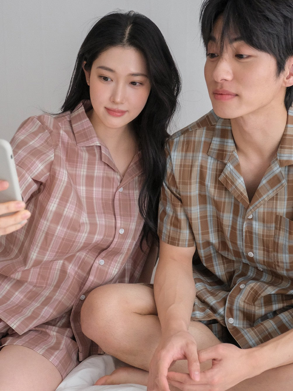 Juuneedu Harmony Tartan Check Short Sleeves Pajamas Set (3色) 短袖睡衣套裝