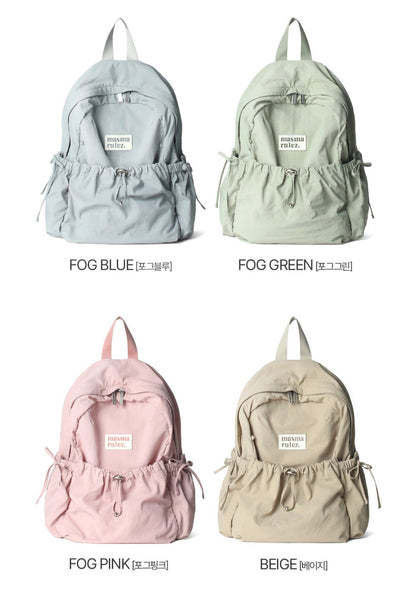 Masmarulez Mini ver. Ribbon Pocket Backpack_Light gray