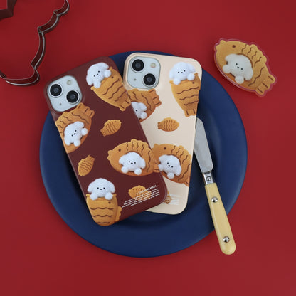 Pattern Fish Bread Puppy Phone Case (Hard/Card Storage)