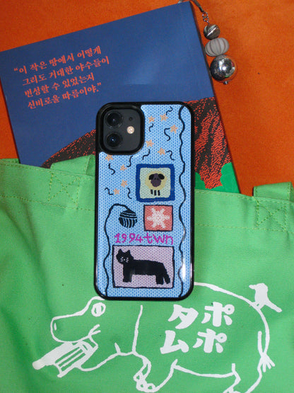 [Pre-order] Twiner Cat and Knits-Sky Phone Case (Epoxy)