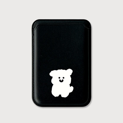 【85折加購✨】Cuter Maltese (Black/Silver) Magsafe Card Wallet 馬爾濟斯