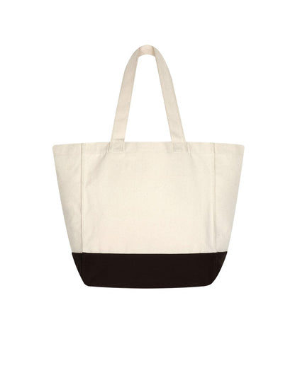 MARITHÉ FRANÇOIS GIRBAUD MOUVEMENT CLASSIC LOGO BIG SHOPPER BAG natural