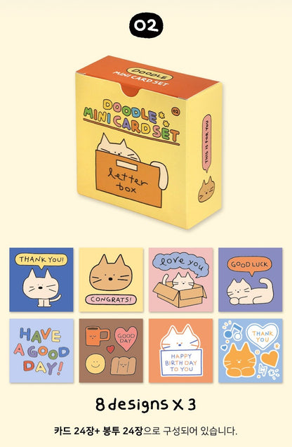 Iconic Doodle Mini Card Set (24P)