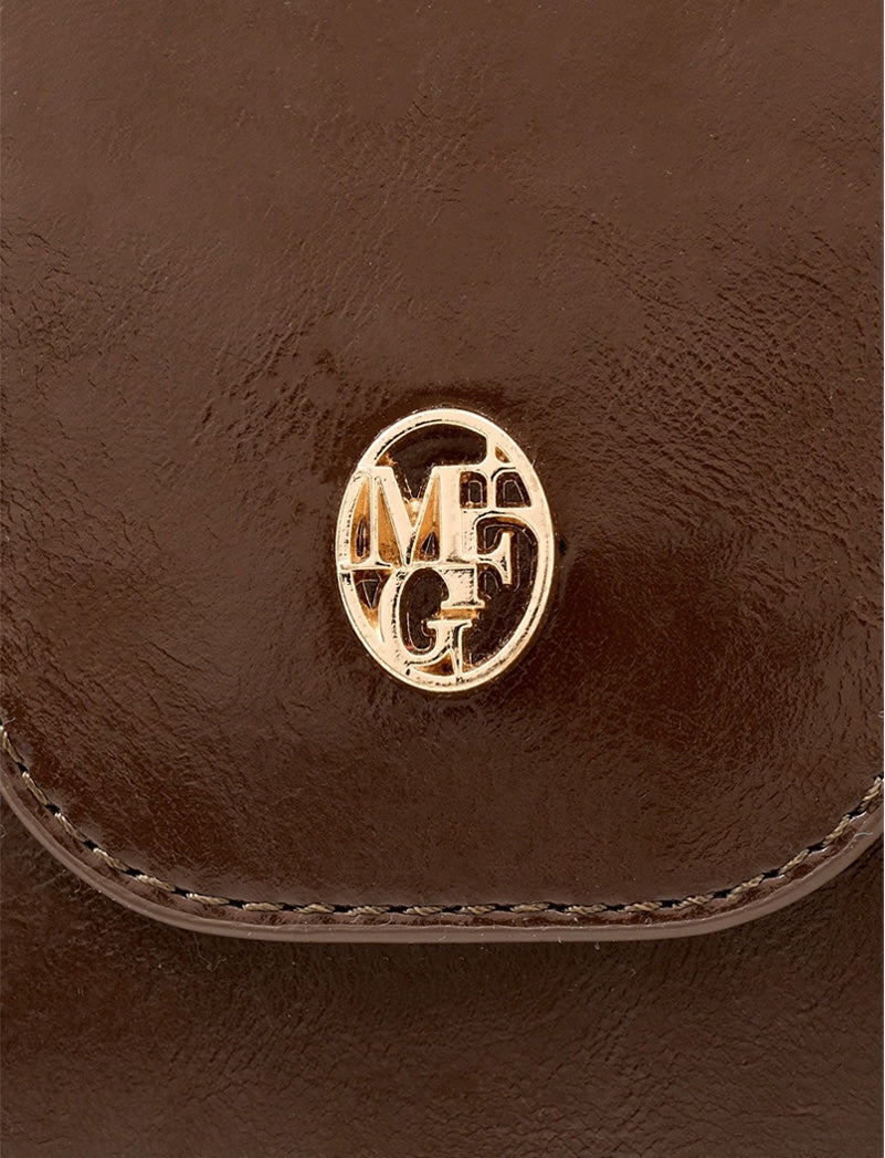 MARITHÉ FRANÇOIS GIRBAUD CIRCLE LOGO HOBO BAG brown