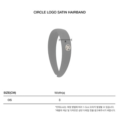 MARITHÉ FRANÇOIS GIRBAUD CIRCLE LOGO SATIN HAIRBAND 3 COLORS